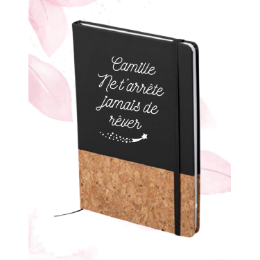 Customizable notebook "First name, never stop dreaming"
