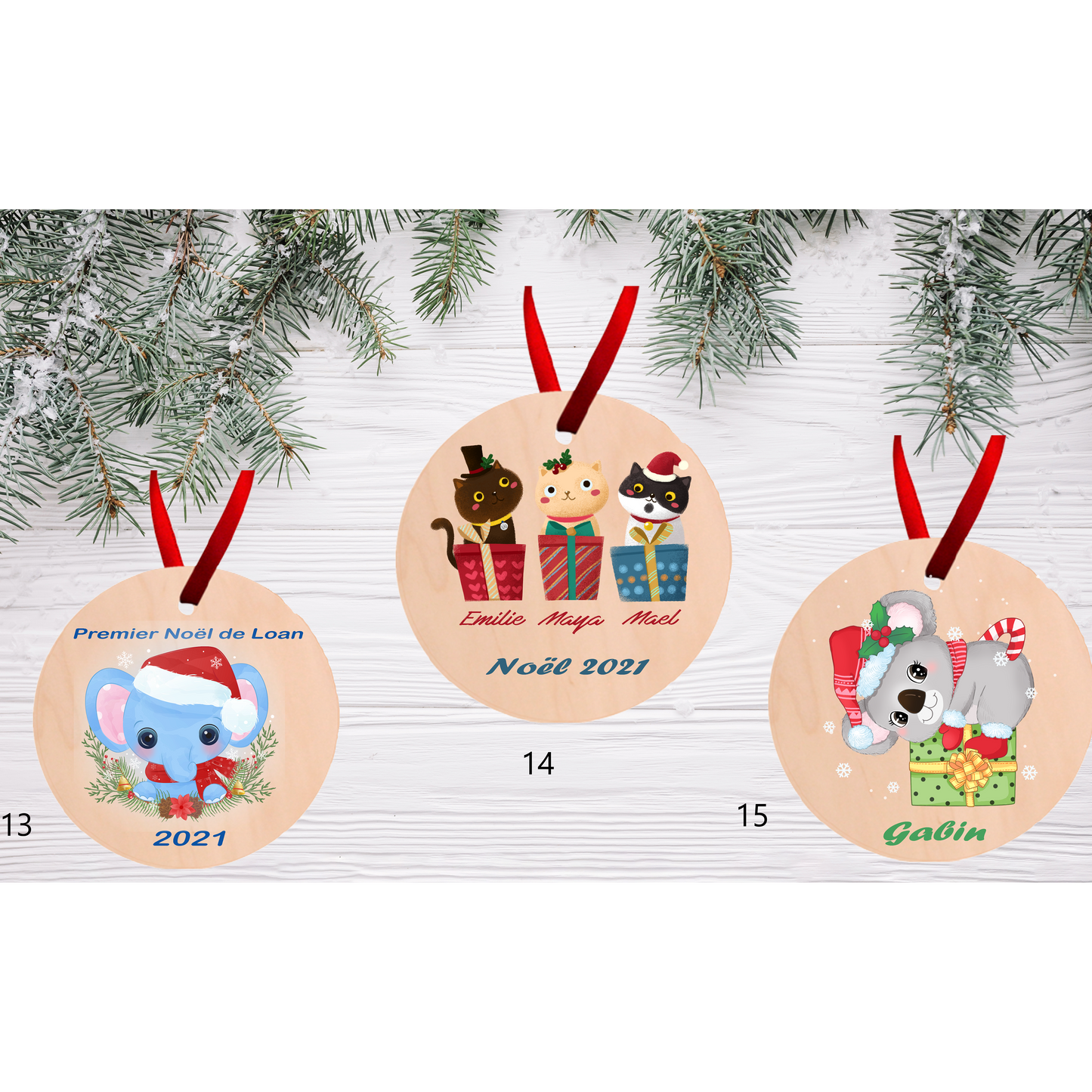 Customizable Wooden Hanging Ornament (see models)