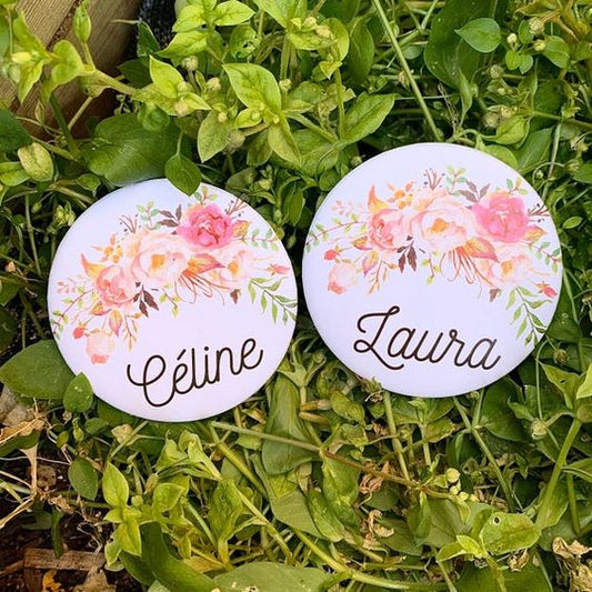 Insignia de EVJF con el nombre de pila