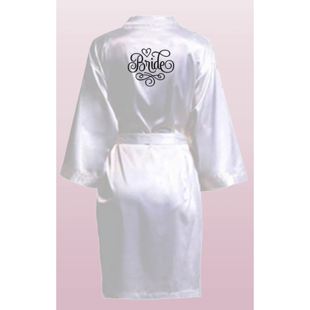 Albornoz de satén "Novia"
