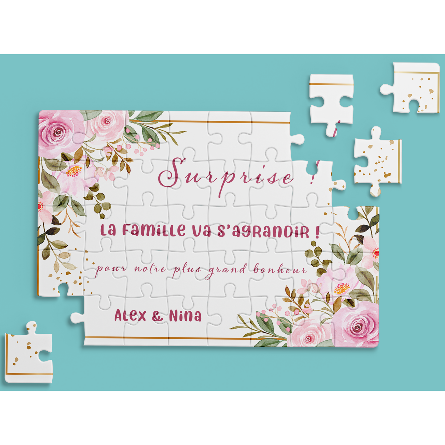 Puzzle "the family is going to grow"