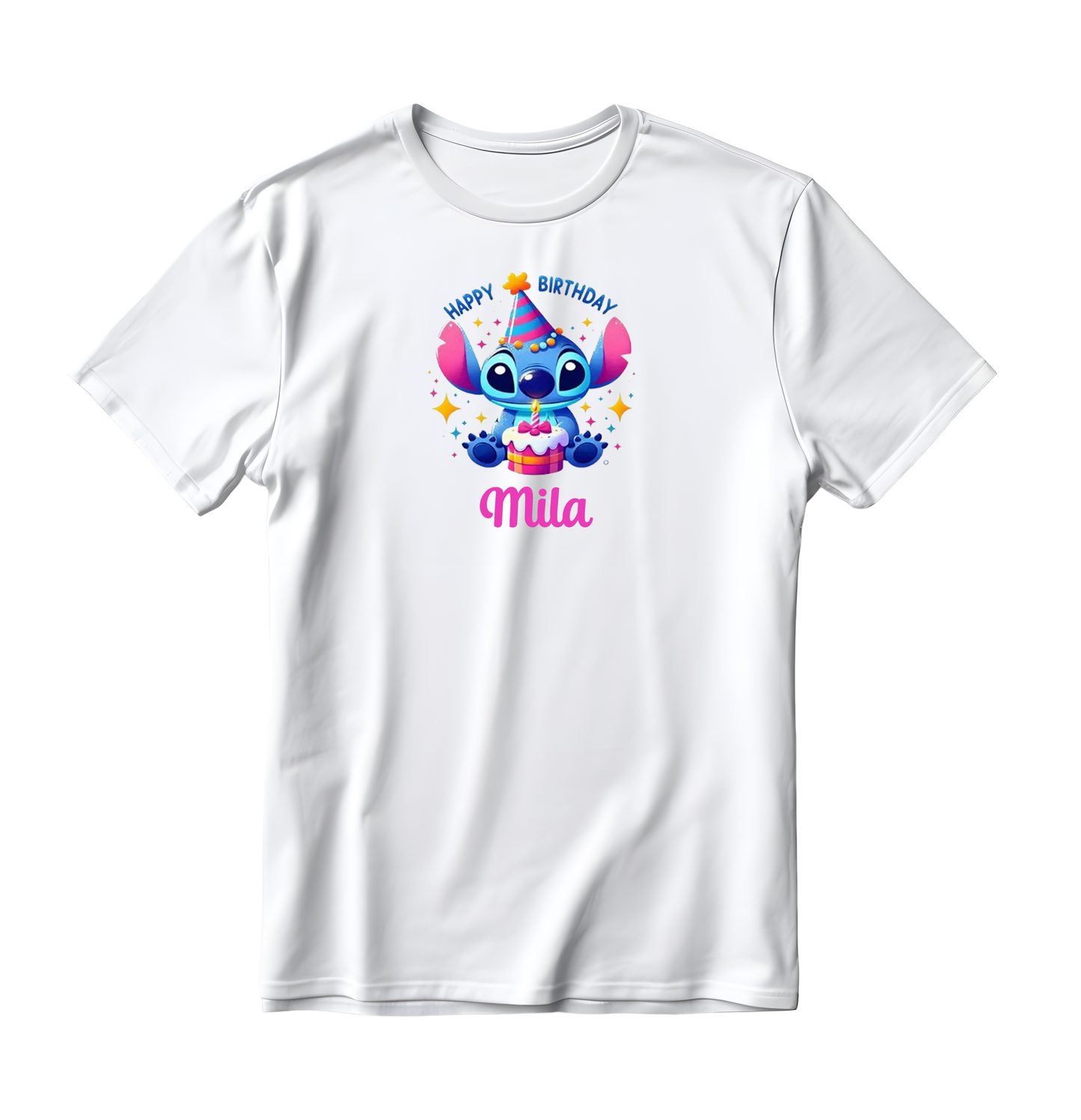 Tee-shirt Enfant/Ado Stitch anniversaire + prénom