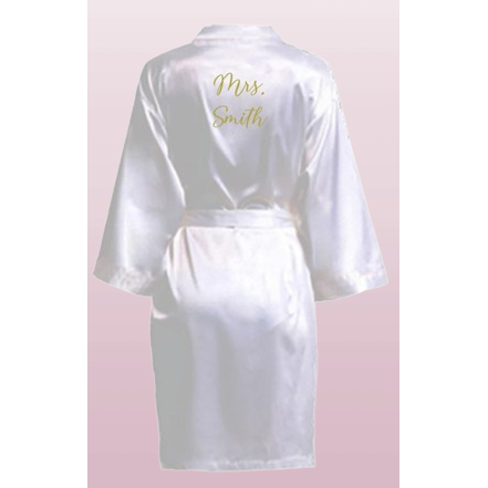 Albornoz de satén "Señora y nombre"