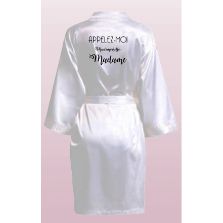 Albornoz de satén "Llámame Señora"