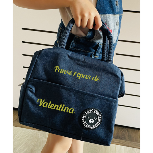 Lunch Bag isotherme  "Pause repas de + Prénom"