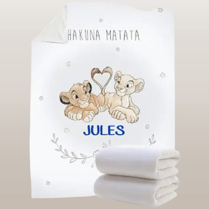 Couverture "Roi lion" personnalisable