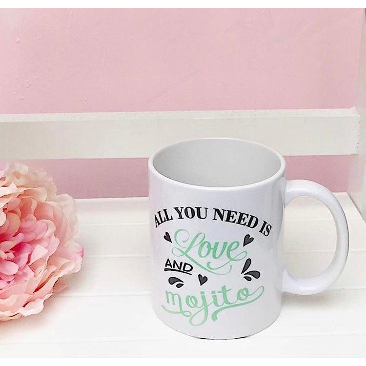 Taza "Todo lo que necesitas es amor y mojito"