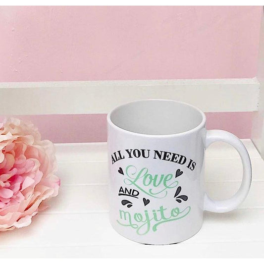 Taza "Todo lo que necesitas es amor y mojito"
