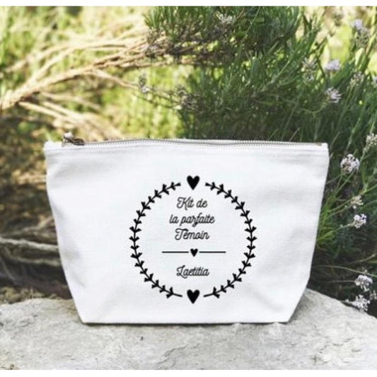 Bolsa con fuelle "Kit testigo perfecto + nombre"