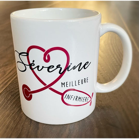 "Best Nurse" mug with first name