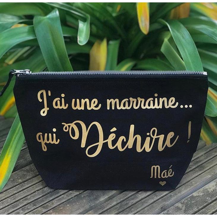 "I have a godmother who rocks" gusset pouch