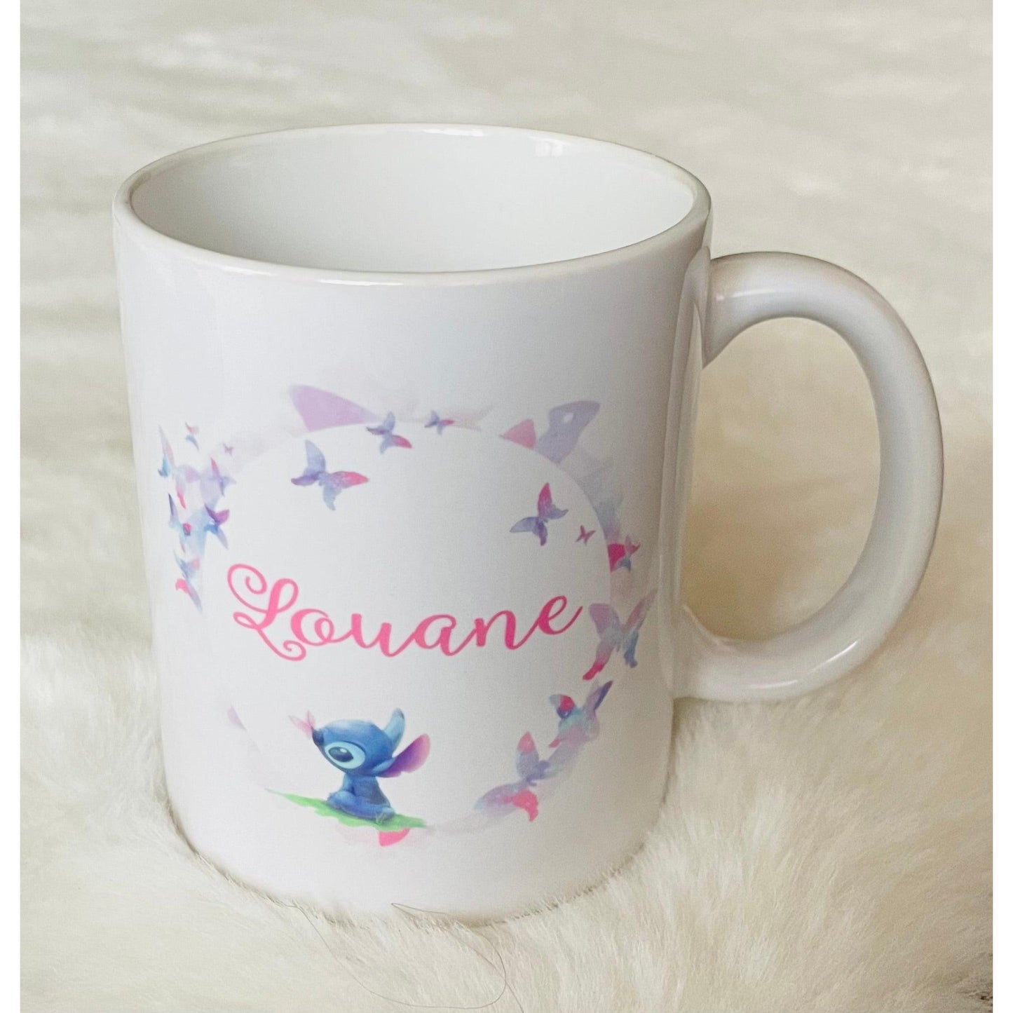 "Butterfly" mug with personalization
