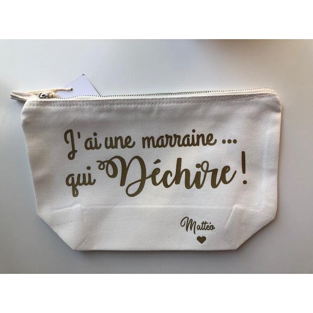 "I have a godmother who rocks" gusset pouch
