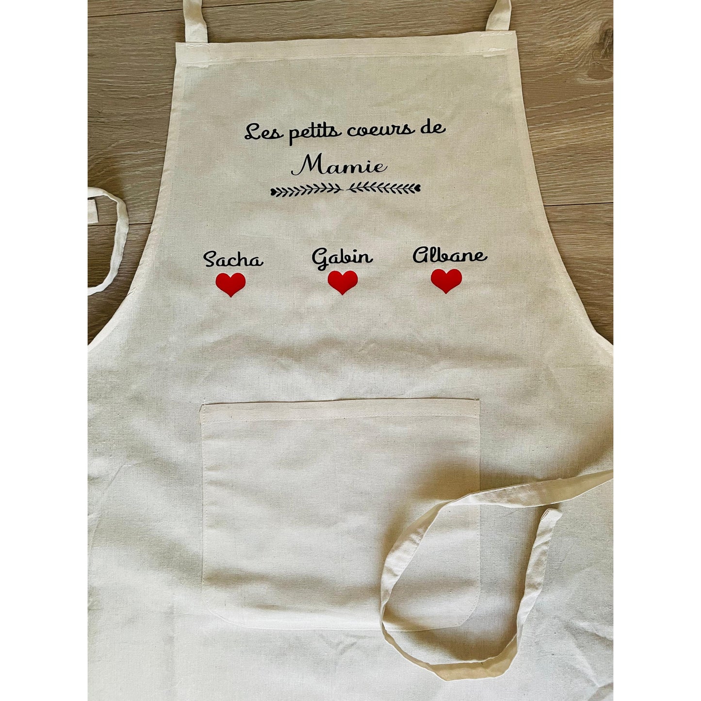 Delantal de cocina "Los corazoncitos de la abuela"