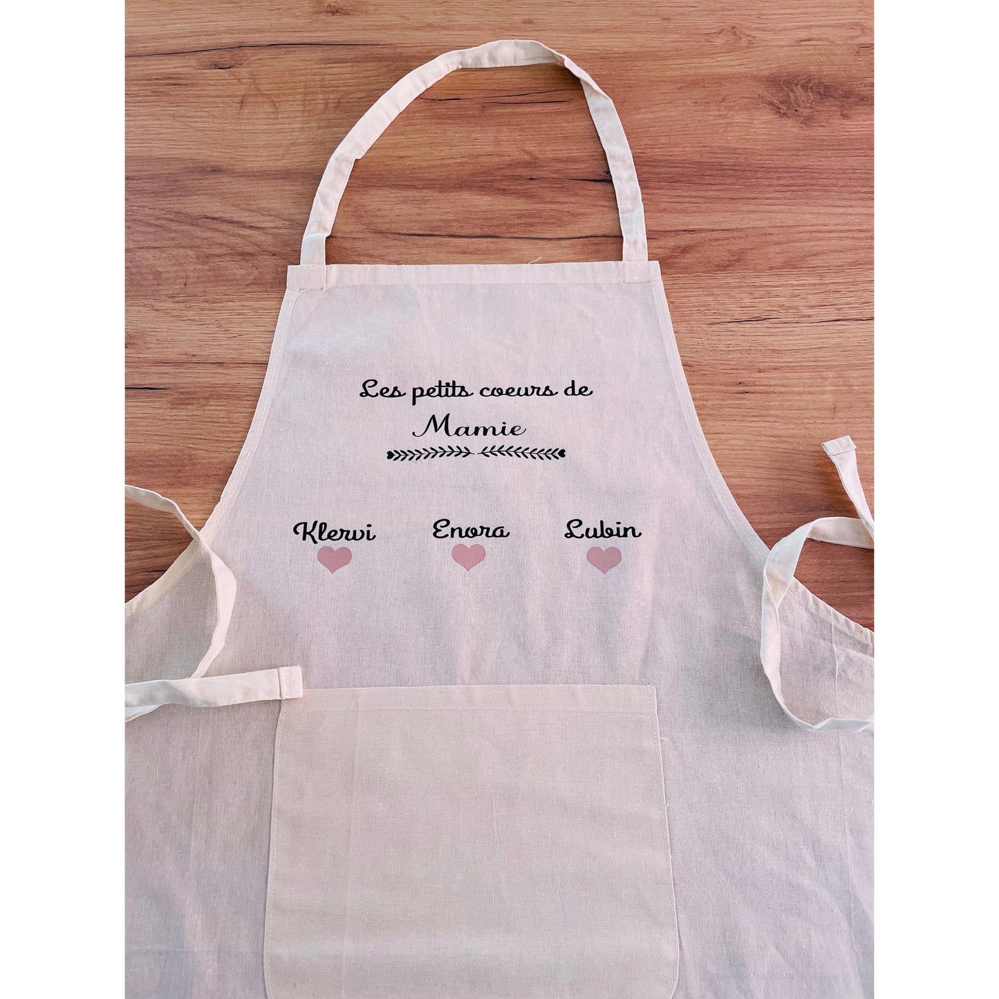 Delantal de cocina "Los corazoncitos de la abuela"