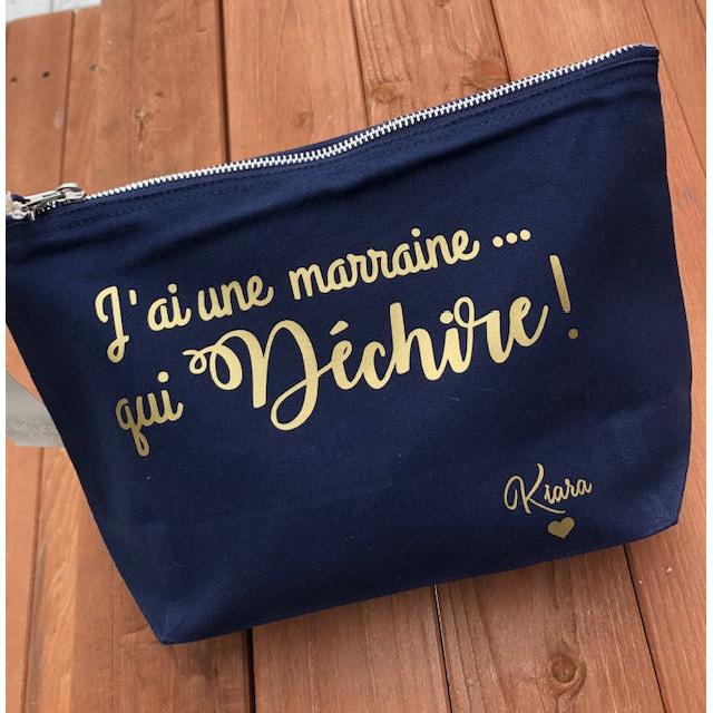 "I have a godmother who rocks" gusset pouch