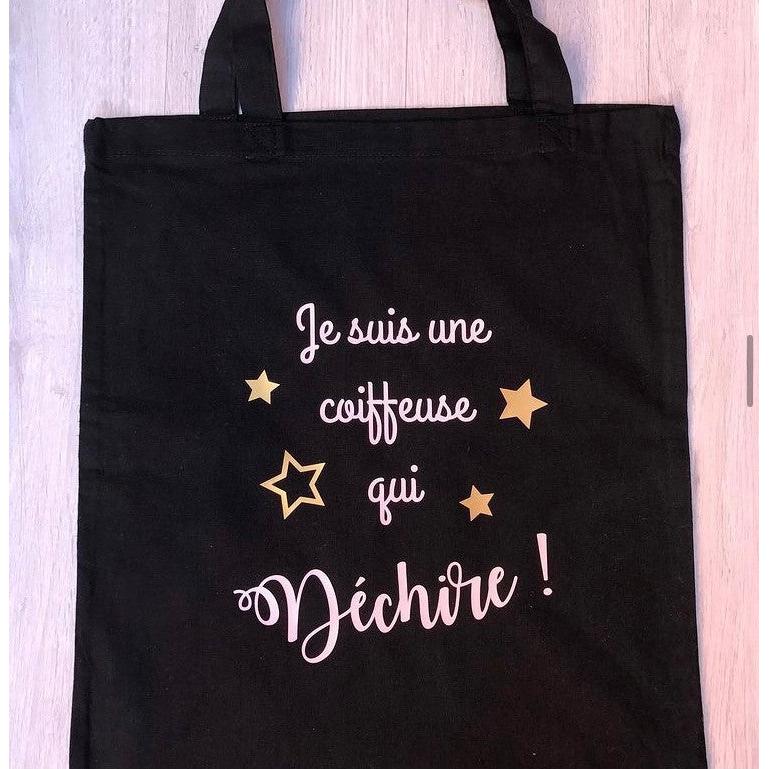 Tote Bag "I'm a hairdresser who rocks!"