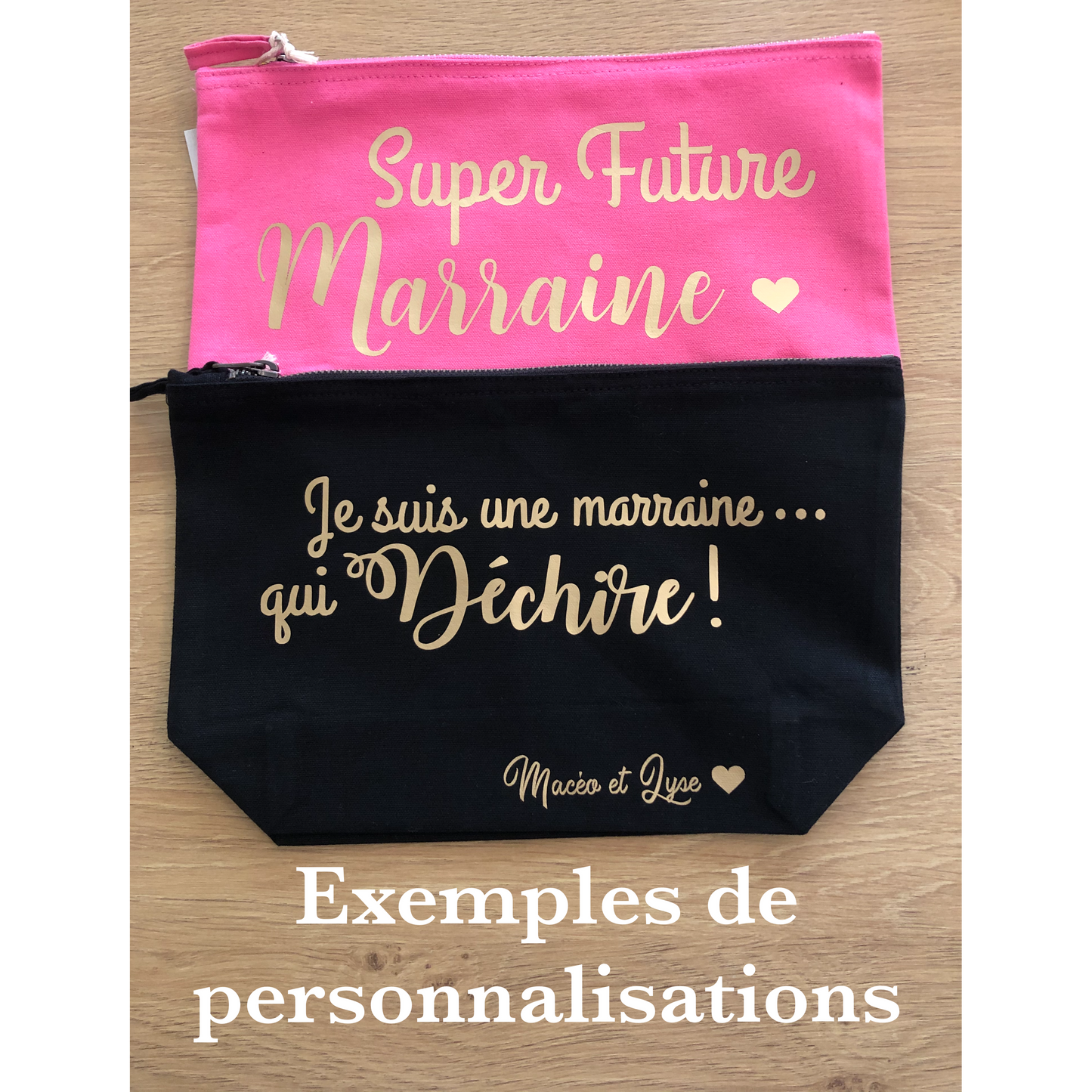 "I have a godmother who rocks" gusset pouch