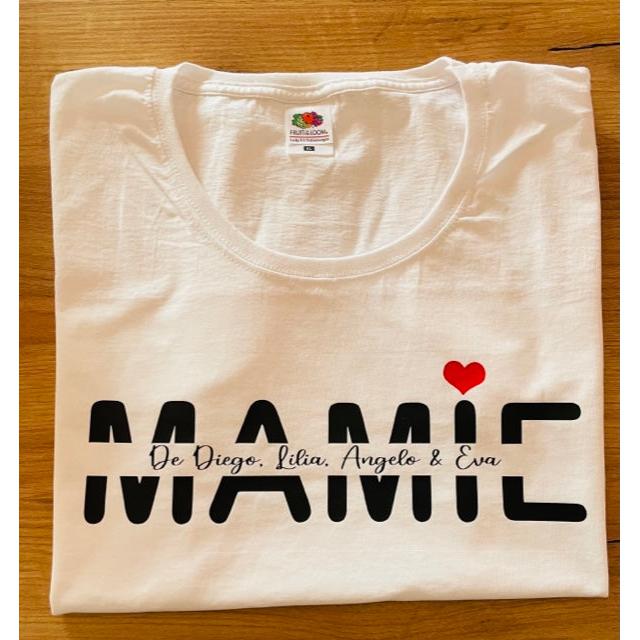 Tee-shirt Mamie avec prénom(s)