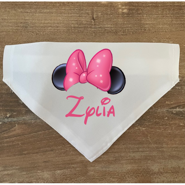 Personalized dog bandana collar "Minnie"