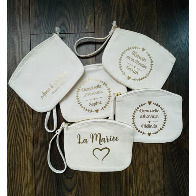Pochette avec sangle poignet "Demoiselle d'honneur en OR"