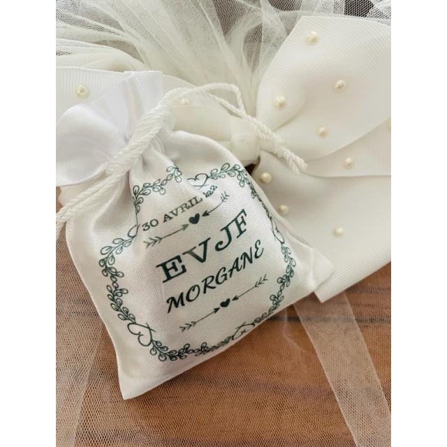 Bolsas de satén blancas personalizadas