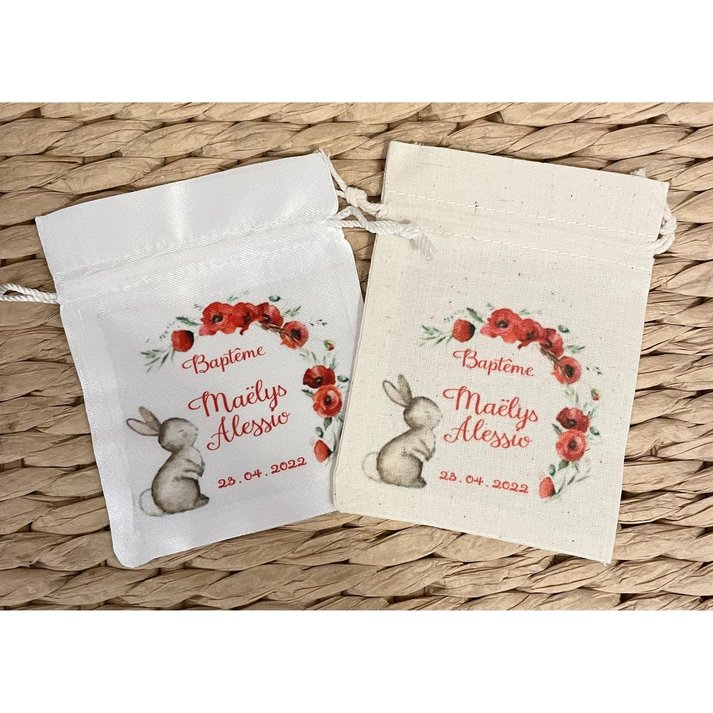 "Rabbit & Poppies" bags