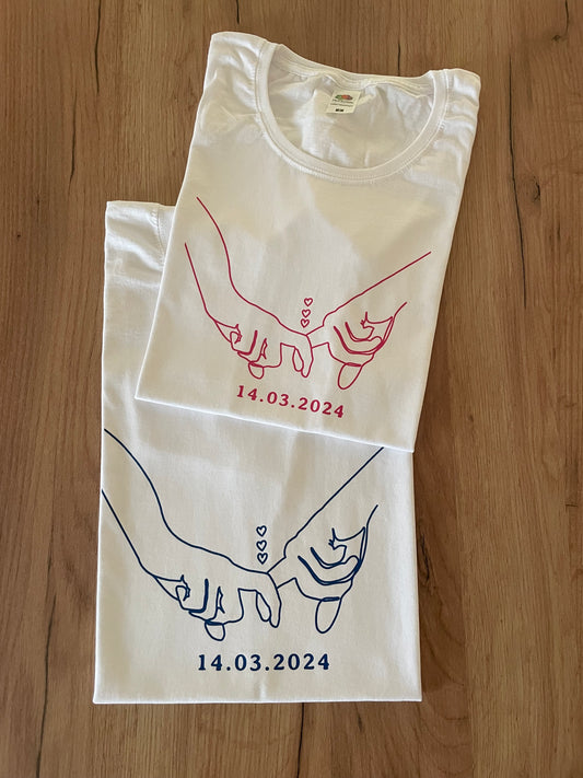 DUO couple t-shirts for "Newlyweds" or "Newly married couples"