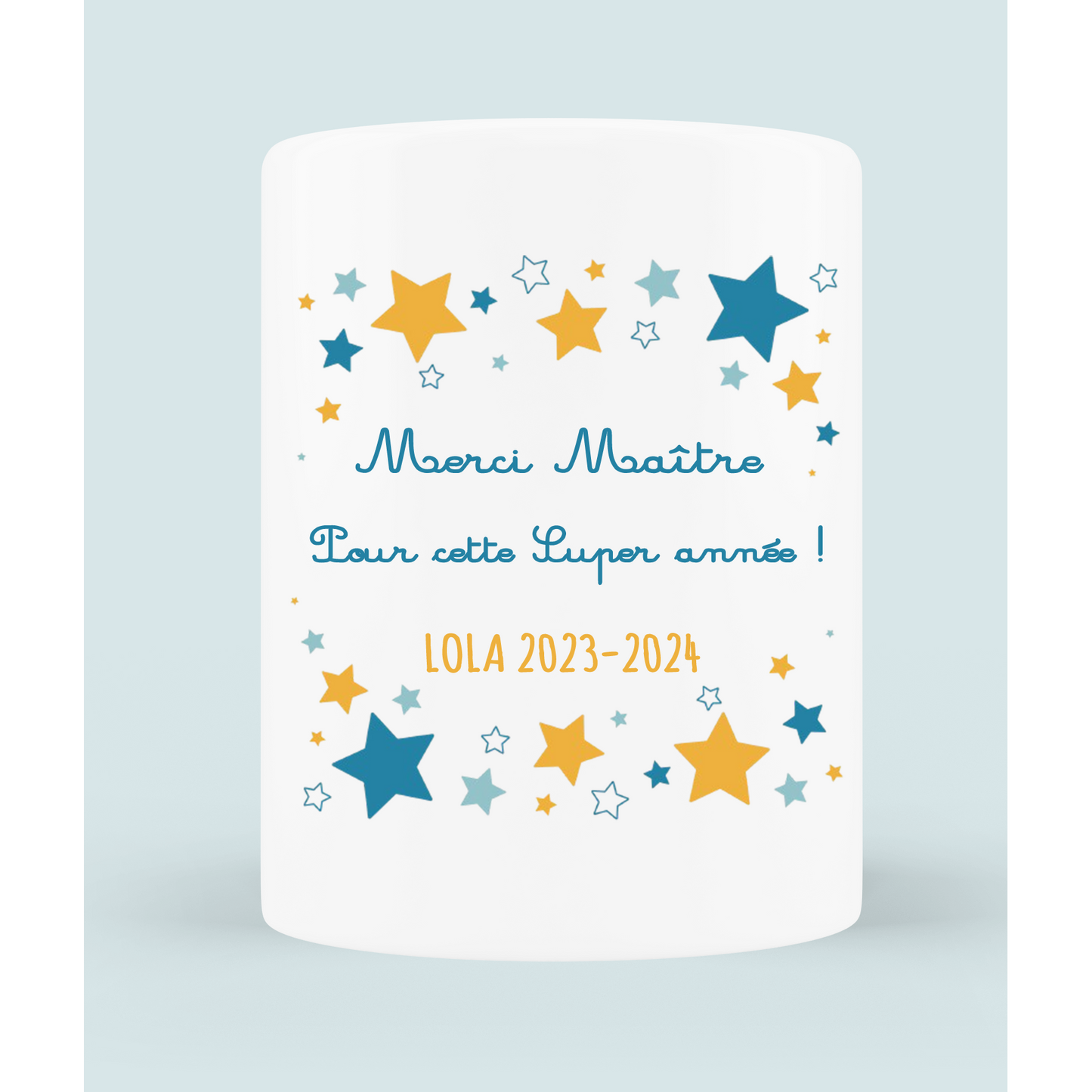 Customizable pencil holder/vase "Thank you master"