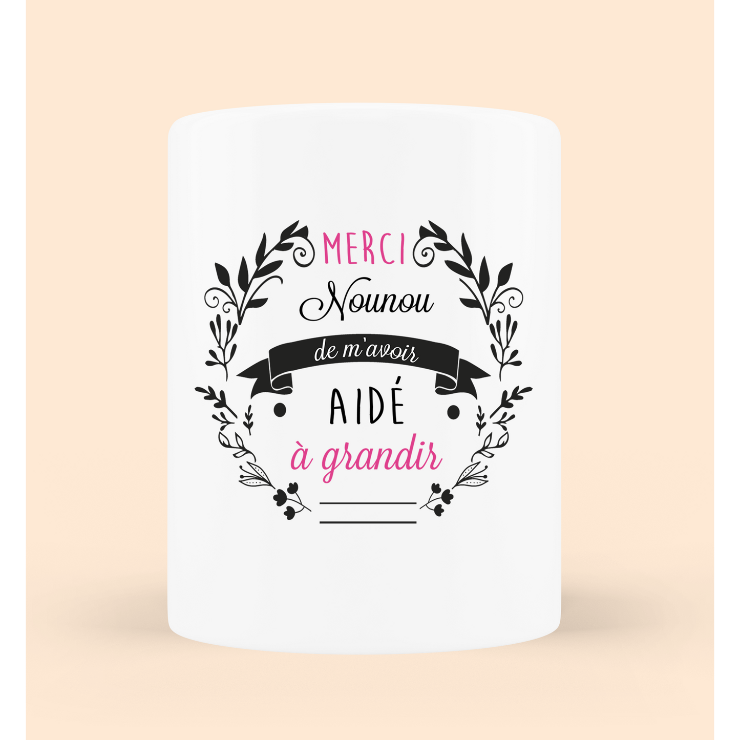 Customizable pencil holder/vase "Thank you nanny"