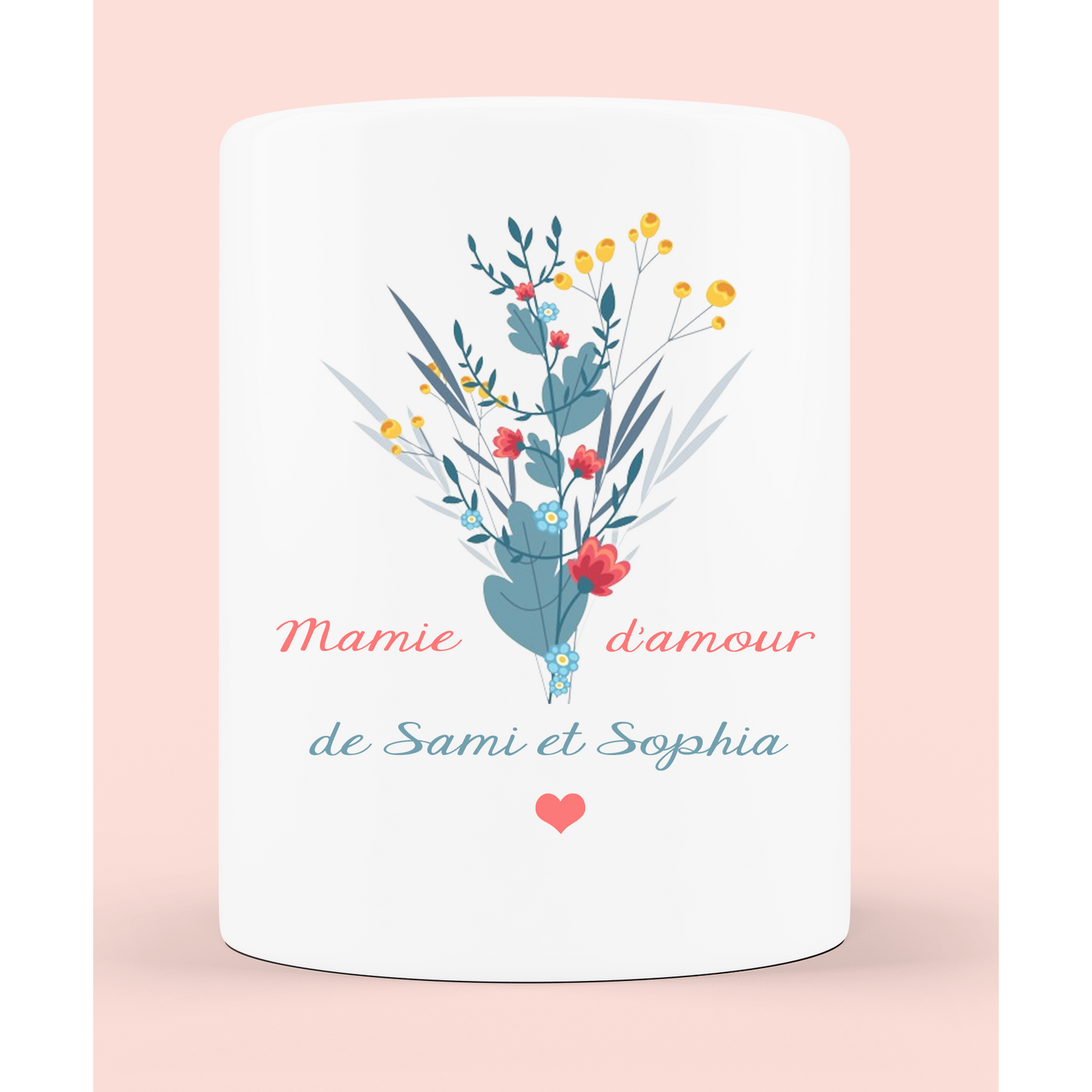Customizable pencil holder/vase "Mamie d'amour"