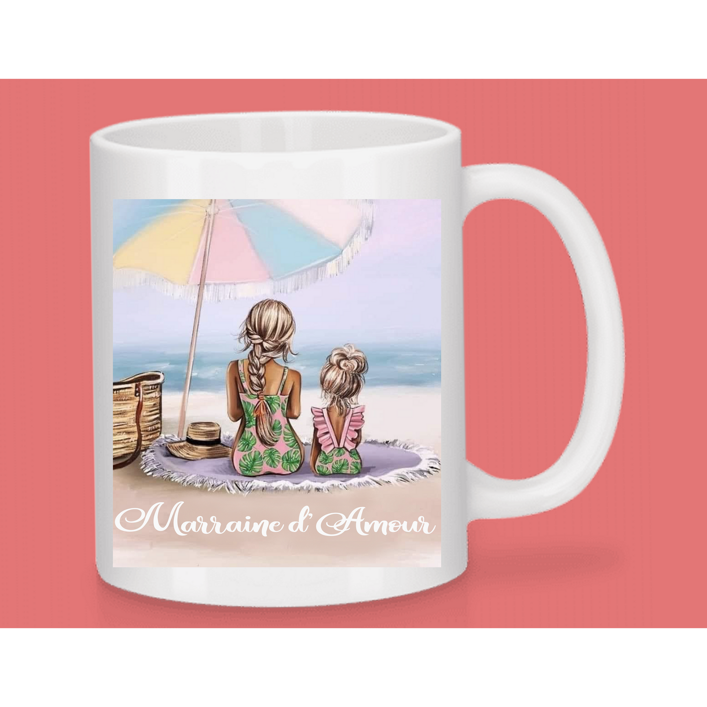 "Girls at the beach" mug