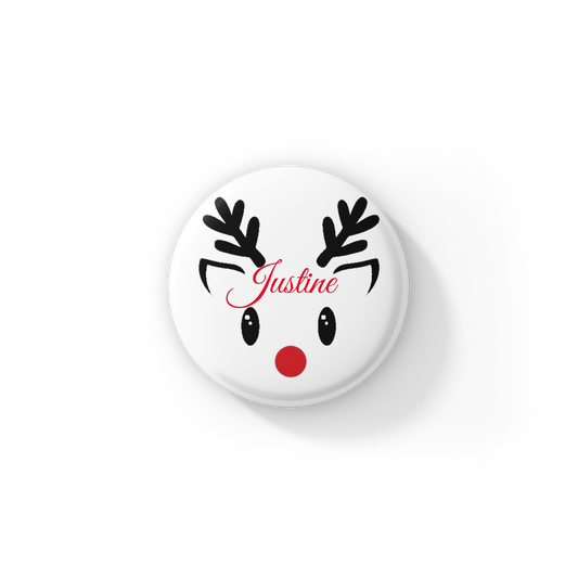 "Deer and first name" badge