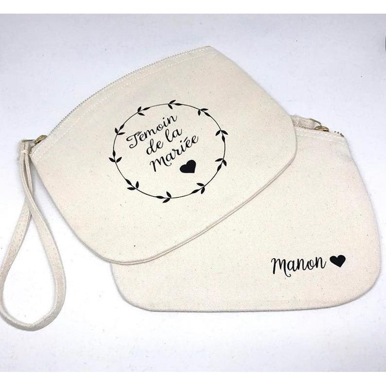 Pochette avec sangle poignet "Témoin de la mariée"
