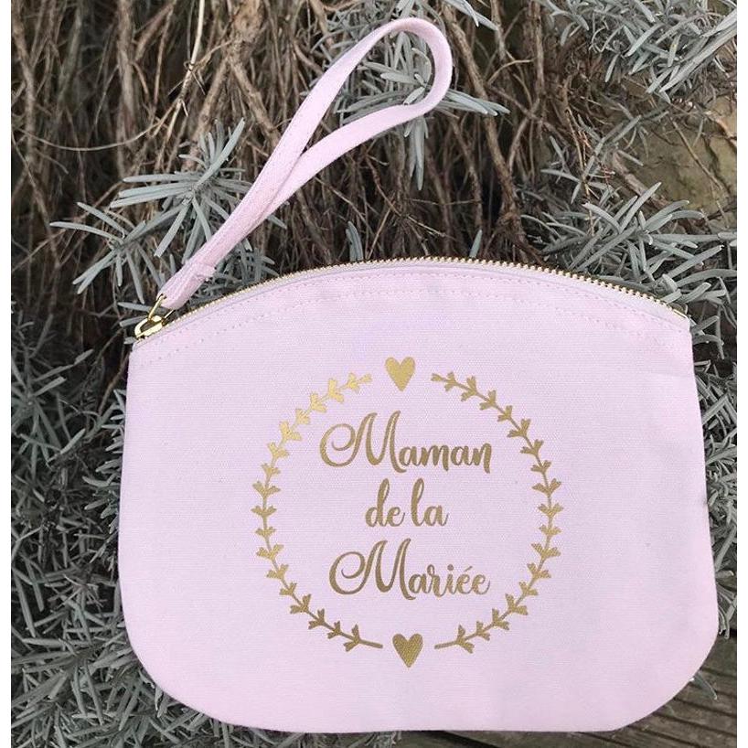 Pochette avec sangle poignet "Maman de la Mariée"