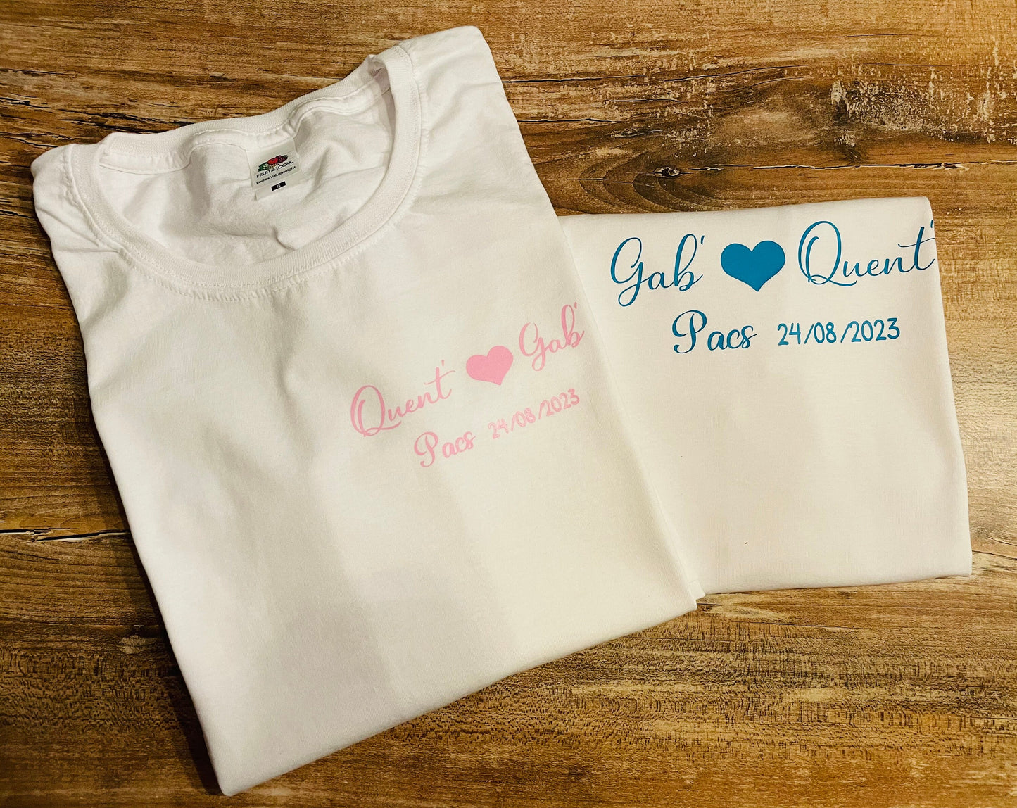 DUO couple t-shirts for "Newlyweds" or "Newly married couples"