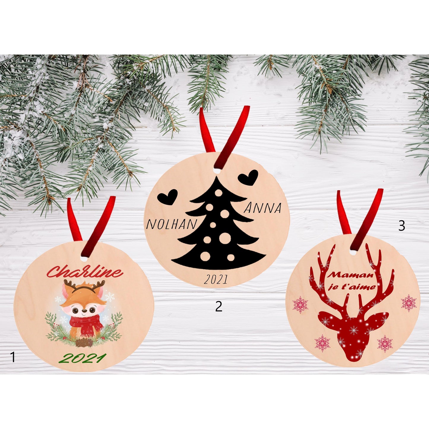 Customizable Wooden Hanging Ornament (see models)