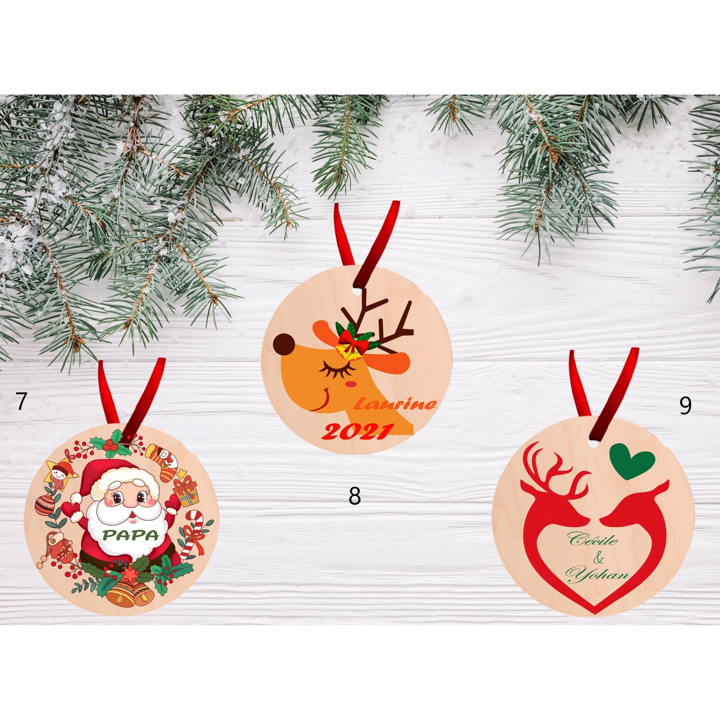 Customizable Wooden Hanging Ornament (see models)