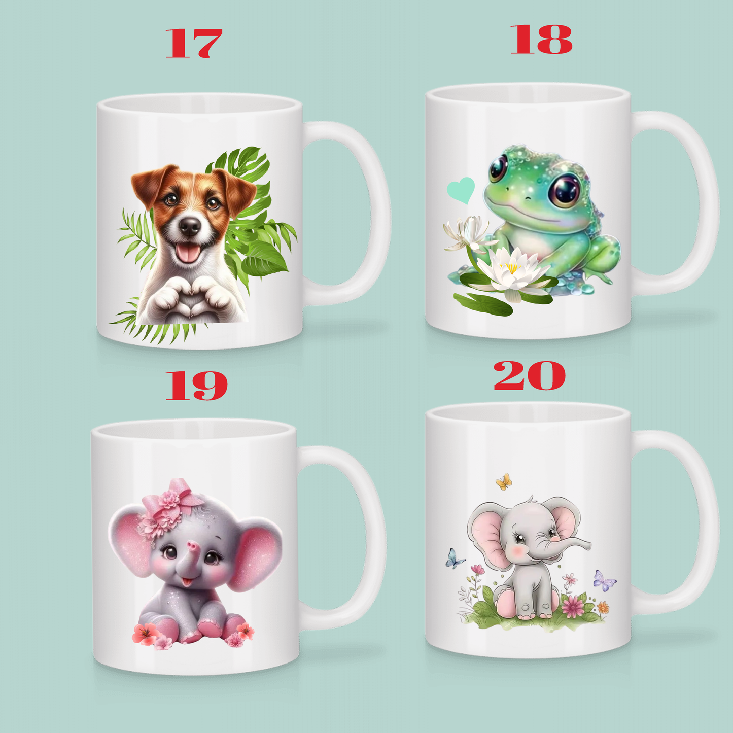 Customizable Animal Mugs (see models)