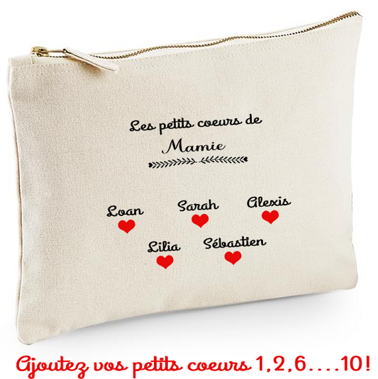"Grandma's little hearts" pouch