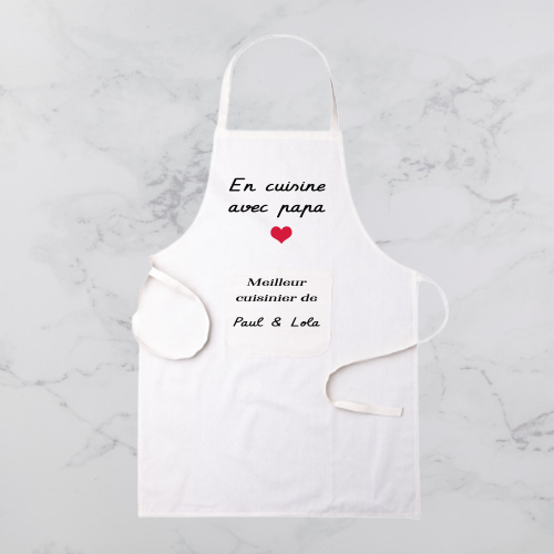 "In the kitchen with dad" kitchen apron