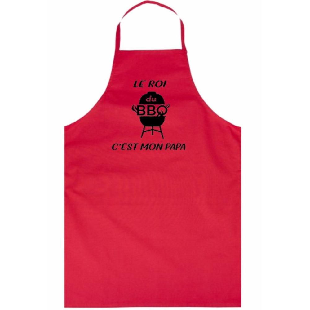 "The king of BBQ is my dad" kitchen apron