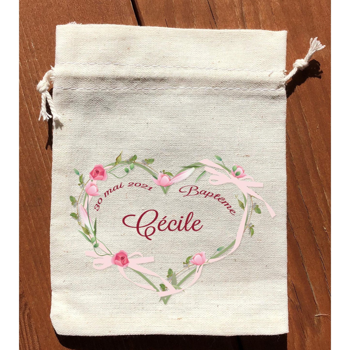 Pochons "couronne cœur et ruban"