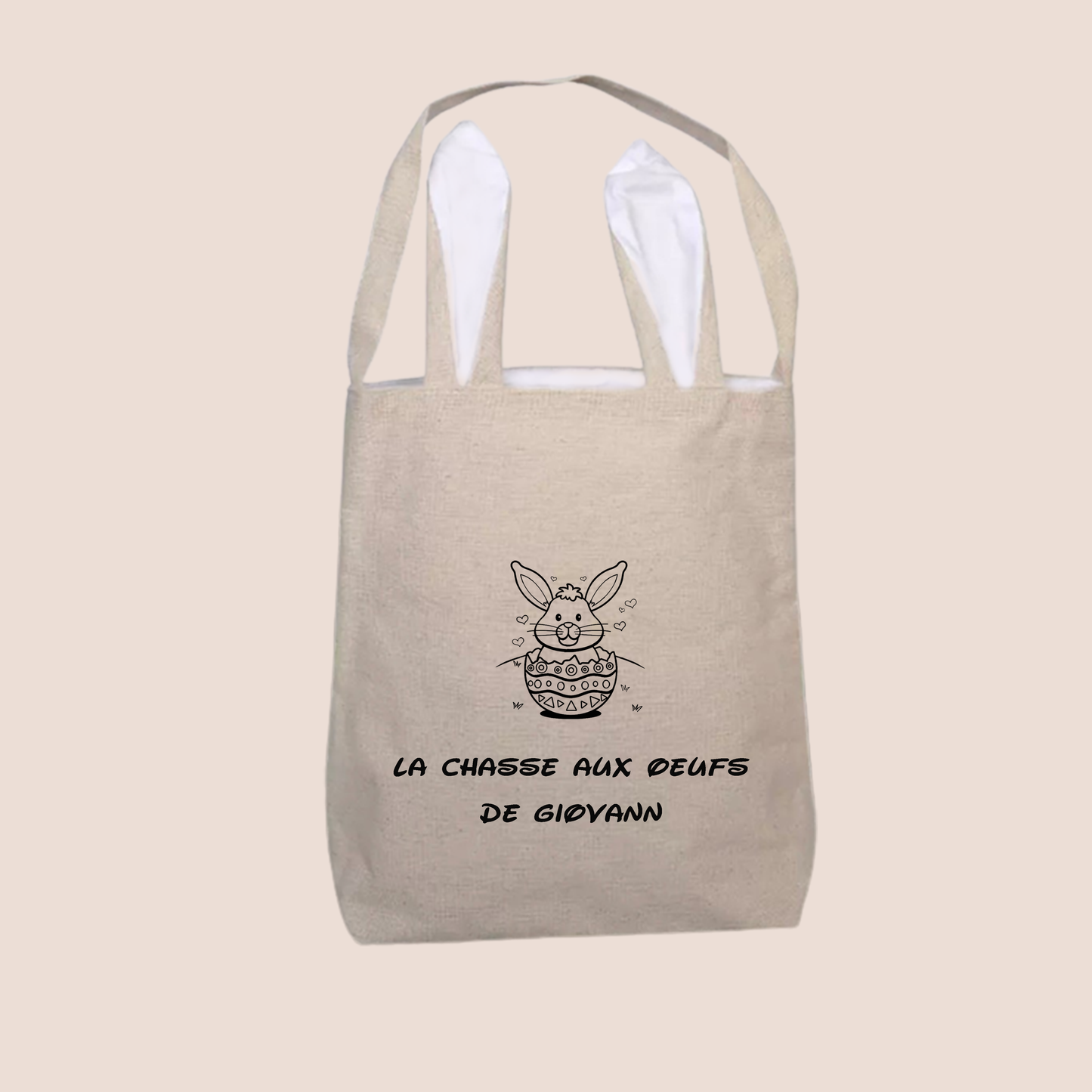 Easter egg hunt bag with first name