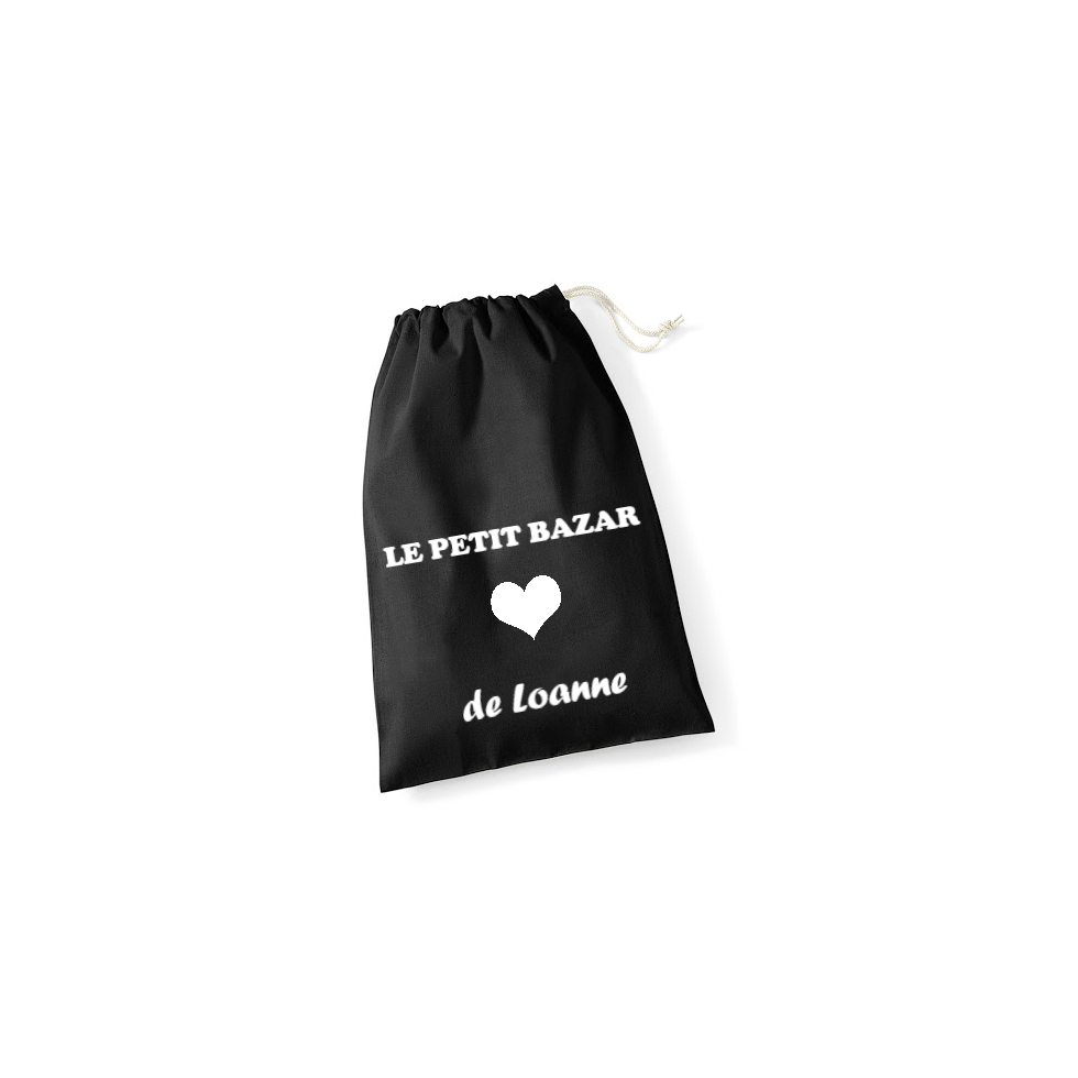 "Le petit bazaar" toy bag with heart and first name