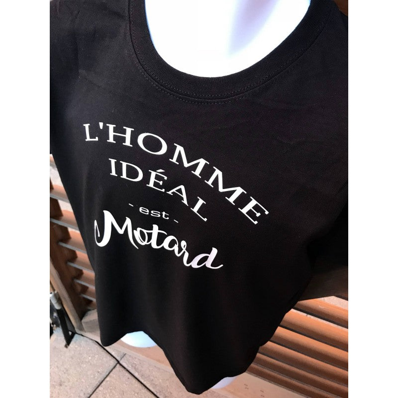 Camiseta "El hombre ideal es un motero"