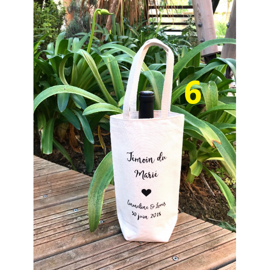 Bolsa para botellas "Testigo de la novia"