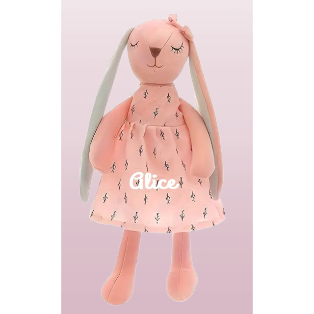 Personalized rabbit plush toy