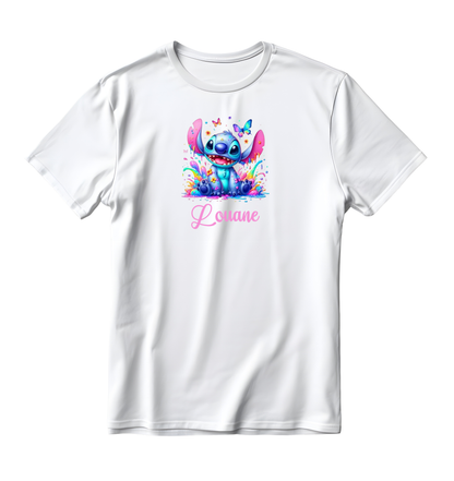 Tee-shirt Enfant/Ado Stitch + prénom