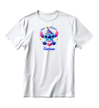 Tee-shirt Enfant/Ado Stitch anniversaire + prénom